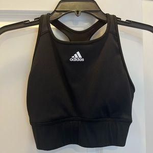 Black adidas sports bra